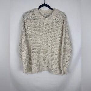 Daytrip Textured White Knit Sweater